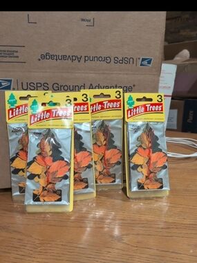 5 Packs Of 3 Little Tree Crisp Autumn Air Fresheners Trees Limited Edition